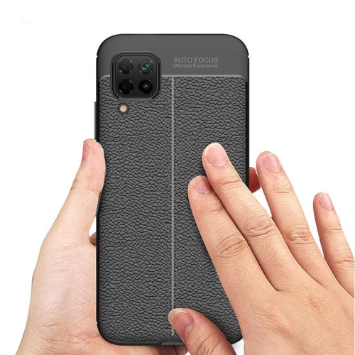 Huawei P40 Lite Kılıf Deri Görünüm Premium Soft Niss Kapak - Lacivert