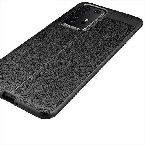 Huawei P40 Pro Kılıf Deri Görünüm Premium Soft Niss Kapak - Lacivert