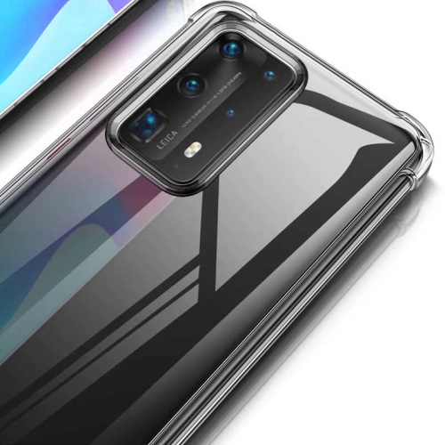 Huawei P40 Pro Kılıf Şeffaf Darbe Emici Ultra Köşe Silikon Korumalı Kapak