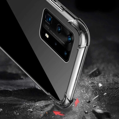 Huawei P40 Pro Kılıf Şeffaf Darbe Emici Ultra Köşe Silikon Korumalı Kapak