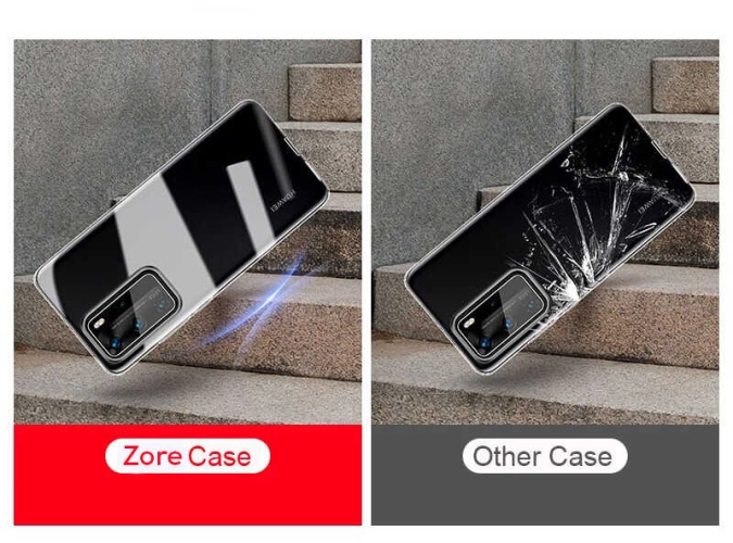 Huawei P40 Pro Kılıf Kamera Korumalı Şeffaf Ultra İnce Esnek Silikon Kapak
