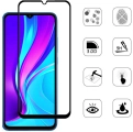 Oppo A15s Kırılmaz Cam Ekran Koruyucu, Tam Yapışan, Kırılmaya Karşı Güçlendirilmiş,Kavisli - Siyah
