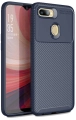 Oppo A5s Kılıf Karbon Görünümlü Silikon Parmak İzi Bırakmayan Negro Kapak - Lacivert