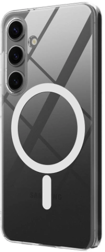 Samsung Galaxy S25 FE Kılıf MagSafe Şarj Özellikli Şeffaf Kamera Çerçeveli Porto Kapak, Tam Uyumlu, Kaliteli, Dayanıklı