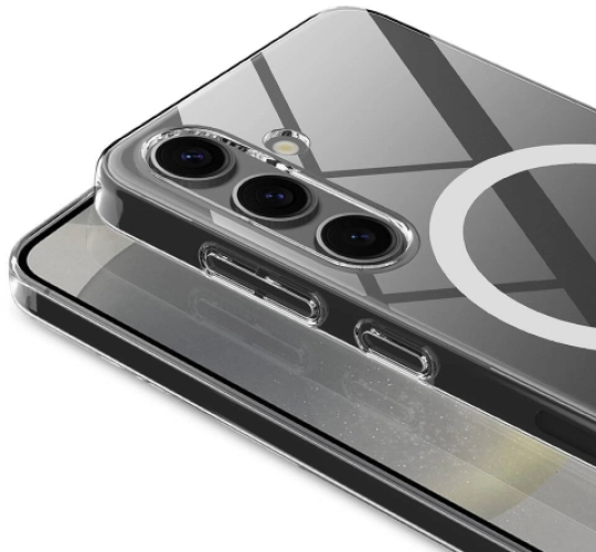 Samsung Galaxy S25 FE Kılıf MagSafe Şarj Özellikli Şeffaf Kamera Çerçeveli Porto Kapak, Tam Uyumlu, Kaliteli, Dayanıklı