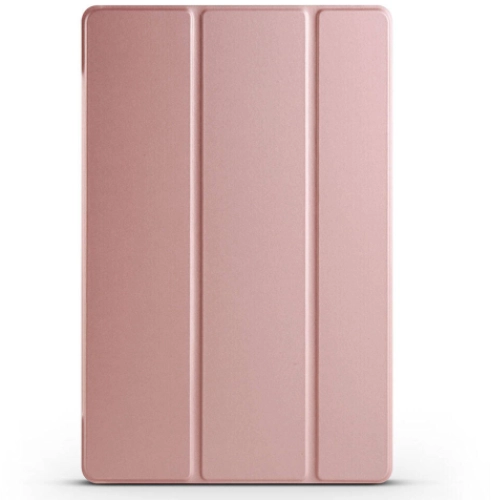Samsung Galaxy Tab S9 FE Plus(+) Kılıf Smart Cover Standlı Flip Uyku Modlu Akıllı Kapak - Rose Gold