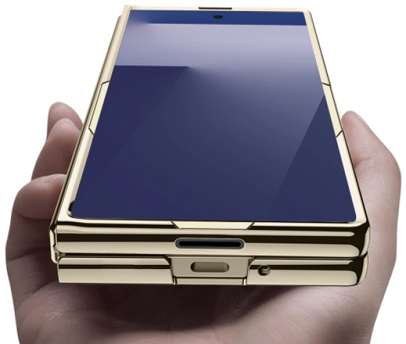 Samsung Galaxy Z Fold 7 Kılıf Full Camlı Arkası Şeffaf Kıpta Premium Kaliteli GKK Kapak - Şeffaf