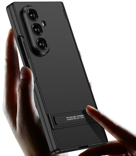 Samsung Galaxy Z Fold 7 Kılıf GKK Premium İnce Kıpta Sert Standlı Kapak - Gold