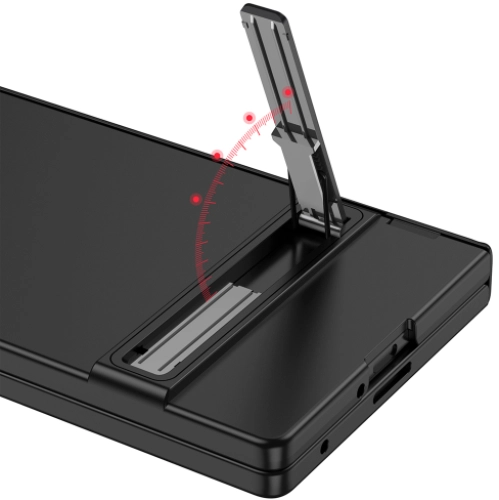 Samsung Galaxy Z Fold 7 Kılıf GKK Premium İnce Kıpta Sert Standlı Kapak - Gri