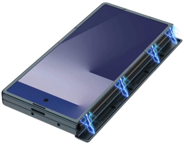 Samsung Galaxy Z Fold 7 Kılıf GKK Premium İnce Kıpta Sert Standlı Kapak - Siyah