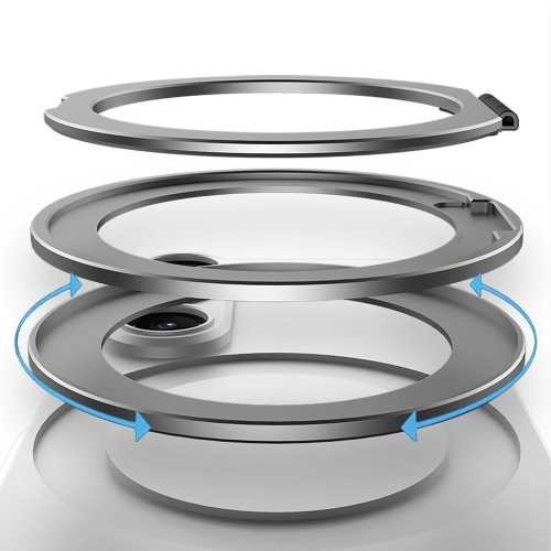 Samsung Galaxy Z Fold 7 Kılıf MagSafe Şarj Özellikli GKK Kıpta Yüzüklü Kamera Korumalı Kapak - Siyah