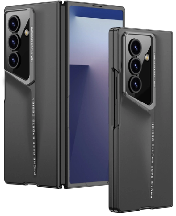 Samsung Galaxy Z Fold 7 Kılıf Ultra İnce Kamera Korumalı Sert Rubber Procase Kapak - Siyah