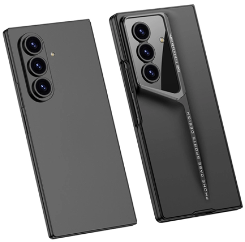 Samsung Galaxy Z Fold 7 Kılıf Ultra İnce Kamera Korumalı Sert Rubber Procase Kapak - Siyah