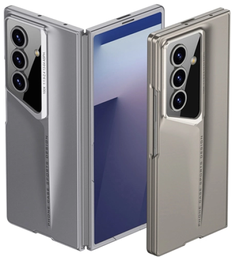 Samsung Galaxy Z Fold 7 Kılıf Ultra İnce Kamera Korumalı Sert Rubber Procase Kapak - Siyah