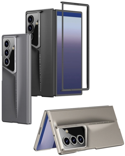 Samsung Galaxy Z Fold 7 Kılıf Ultra İnce Kamera Korumalı Sert Rubber Procase Kapak - Yeşil