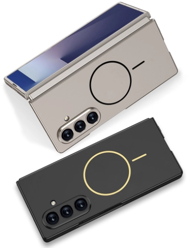 Samsung Galaxy Z Fold 7 Kılıf Wireless Şarj Özellikli Premium GKK Kıpta MagSafe Kapak - Gri