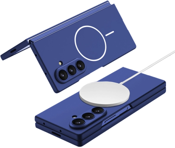 Samsung Galaxy Z Fold 7 Kılıf Wireless Şarj Özellikli Premium GKK Kıpta MagSafe Kapak - Gri