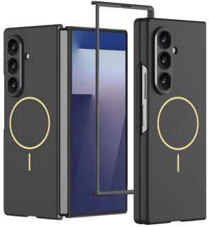 Samsung Galaxy Z Fold 7 Kılıf Wireless Şarj Özellikli Premium GKK Kıpta MagSafe Kapak - Siyah