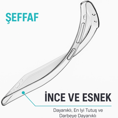 Xiaomi Mi 13 Lite Kılıf Kamera Korumalı Şeffaf Ultra İnce Esnek Silikon Kapak