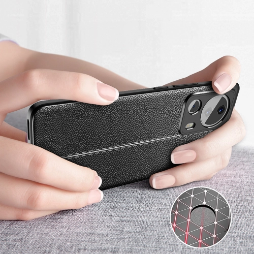 Xiaomi Mi 13 Lite Kılıf Deri Görünüm Premium Soft Niss Kapak - Siyah