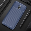 Xiaomi Redmi 8A Kılıf Karbon Görünümlü Silikon Parmak İzi Bırakmayan Negro Kapak - Lacivert
