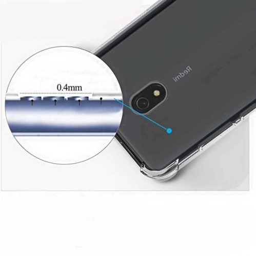 Xiaomi Redmi 8A Kılıf Şeffaf Darbe Emici Ultra Köşe Silikon Korumalı Kapak