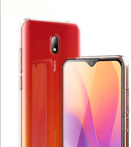Xiaomi Redmi 8A Kılıf Kamera Korumalı Şeffaf Ultra İnce Esnek Silikon Kapak