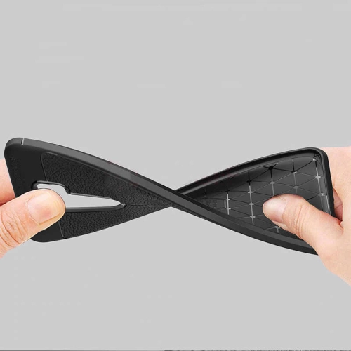 Xiaomi Redmi Note 8 Pro Kılıf Deri Görünüm Premium Soft Niss Kapak - Siyah