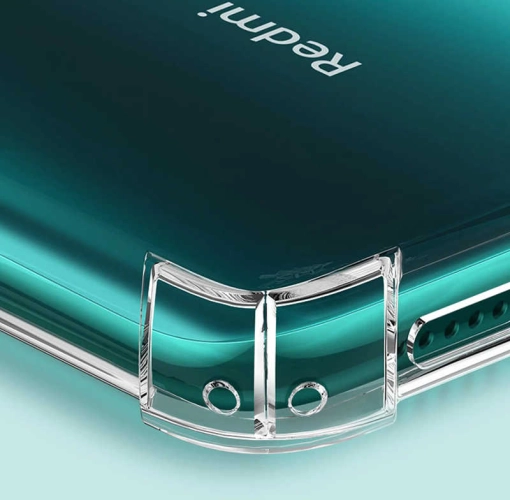 Xiaomi Redmi Note 8 Pro Kılıf Şeffaf Darbe Emici Ultra Köşe Silikon Korumalı Kapak
